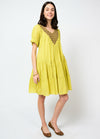 Daisy Filled Yoke Dress