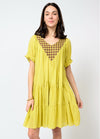 Daisy Filled Yoke Dress