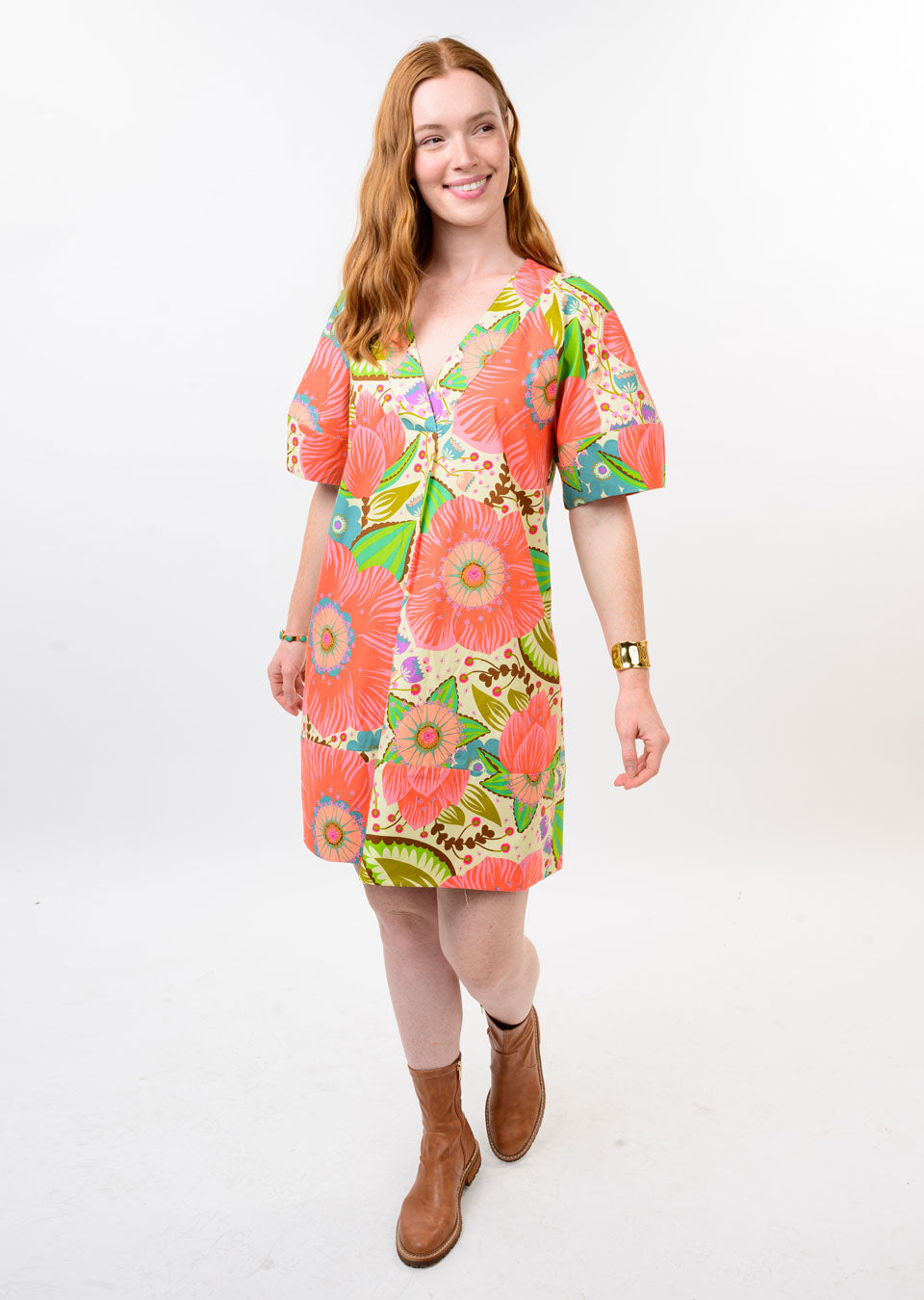 Bold Floral Shift Dress