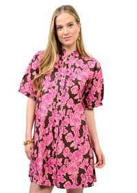 Rose Pin Tuck Dress