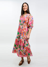 Floral Smocked Tiered Maxi