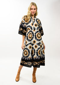 Tiered Maxi Border Dress