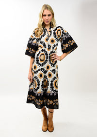 Tiered Maxi Border Dress