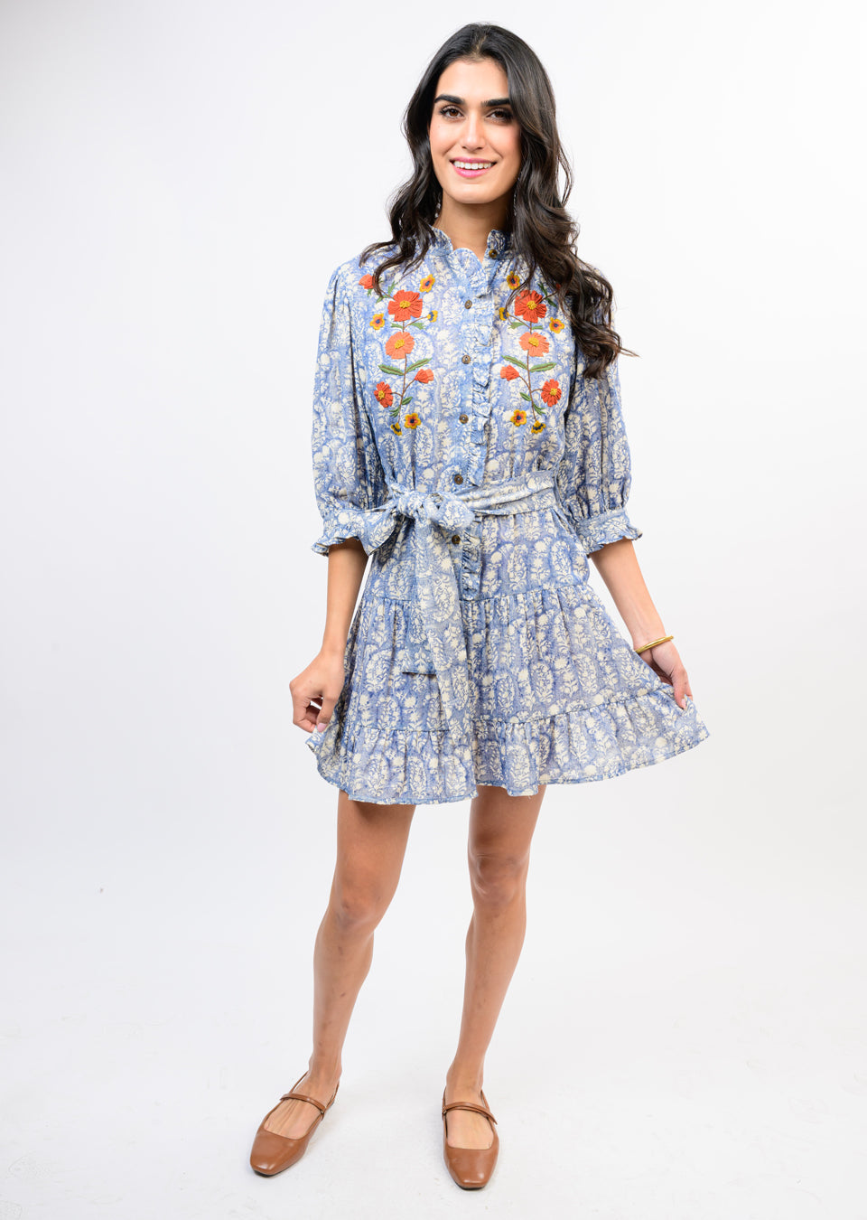 Ribbon Embroidered Dress