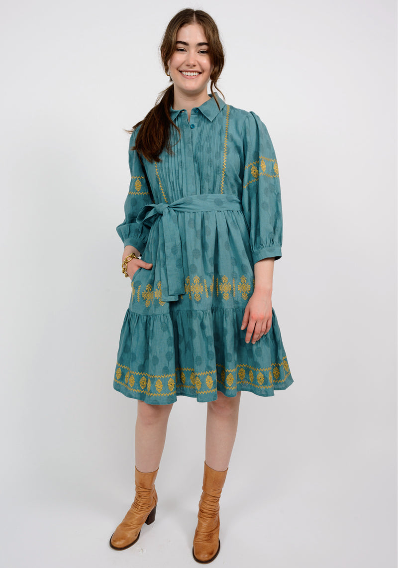 Medallion Embroidered Dress