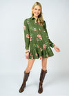Floral Knit Shirt Dress