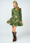 Floral Knit Shirt Dress