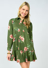 Floral Knit Shirt Dress