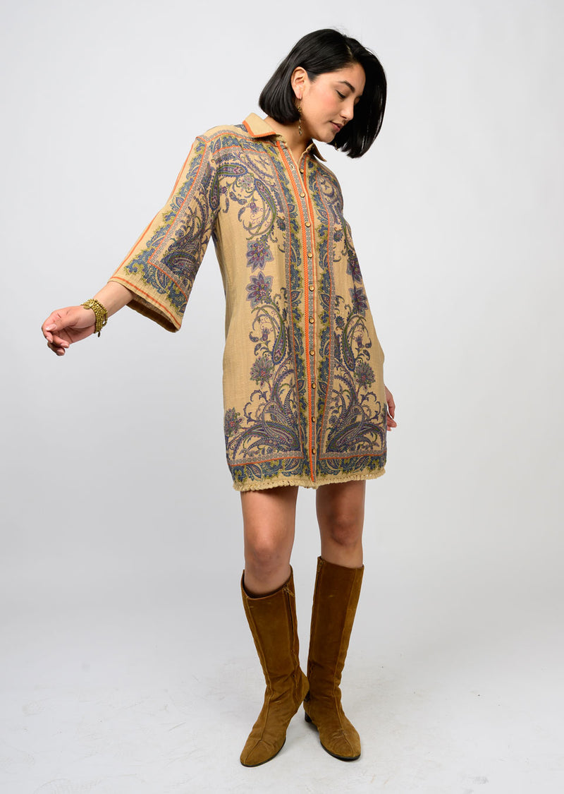 Paisley Border Shirtdress
