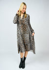 Leopard Gauze Midi