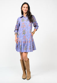 Drop Waist Pleated Dress