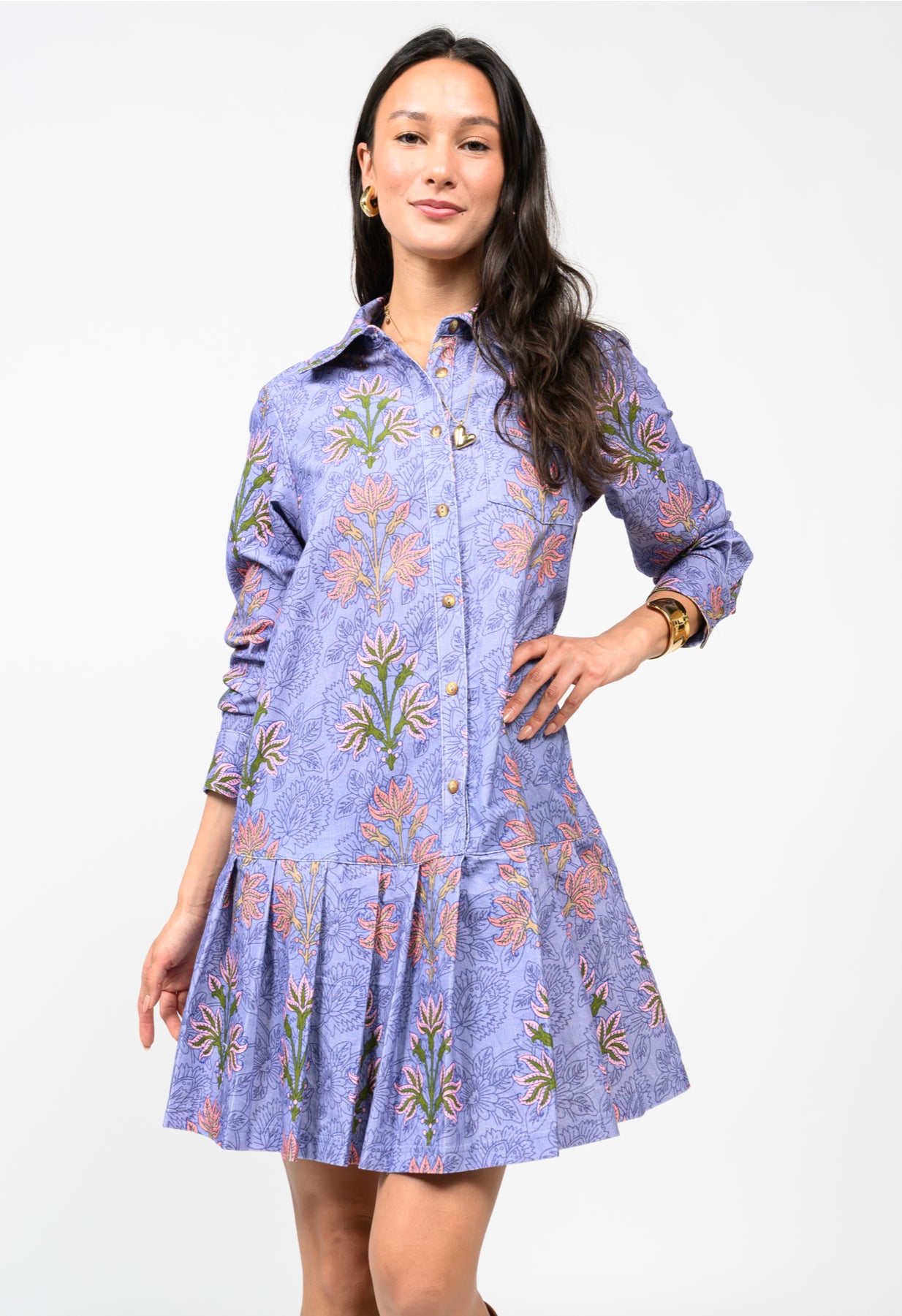 pleated dress brand AMUR Women's Saylor Pleated Gown - Blue - Size 6