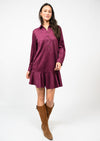 Suede Swing Shirtdress