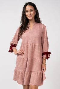 Tiered Bow Knit Dress