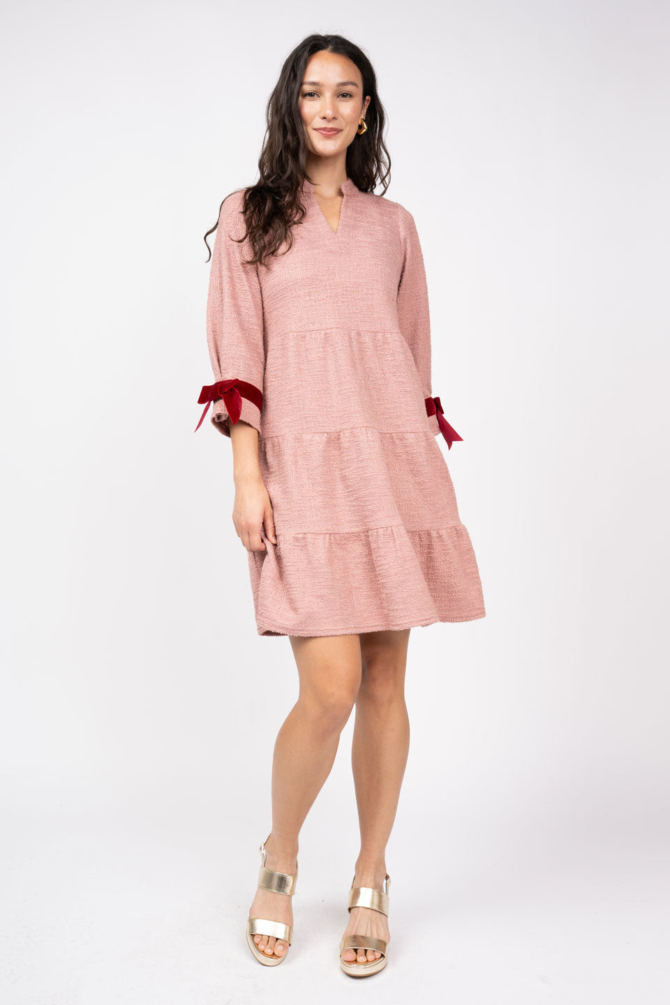 Tiered Bow Knit Dress