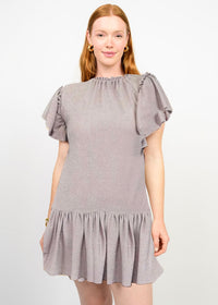 Purple Knit Sparkle Dress