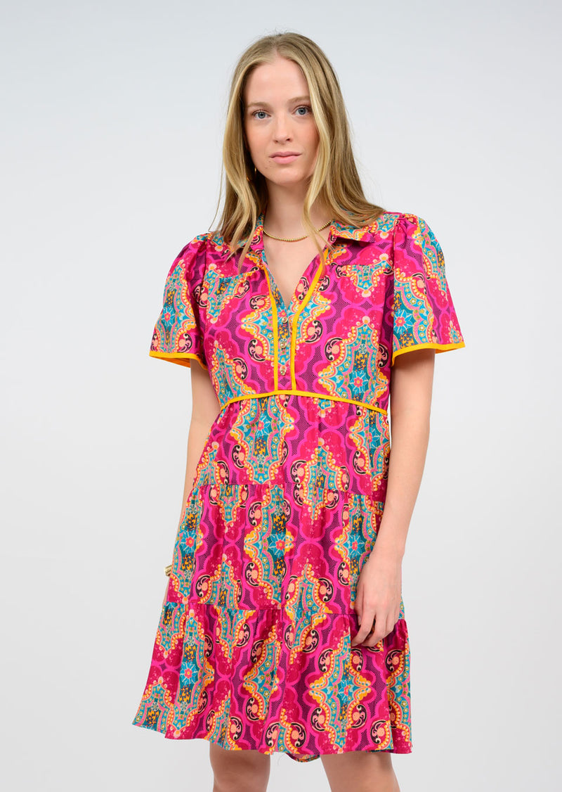 Medallion Tiered Dress