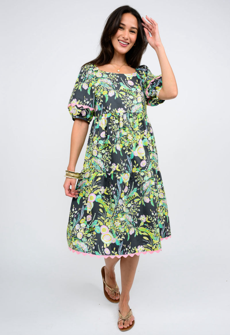 Tropical Burst of Flowers Dress