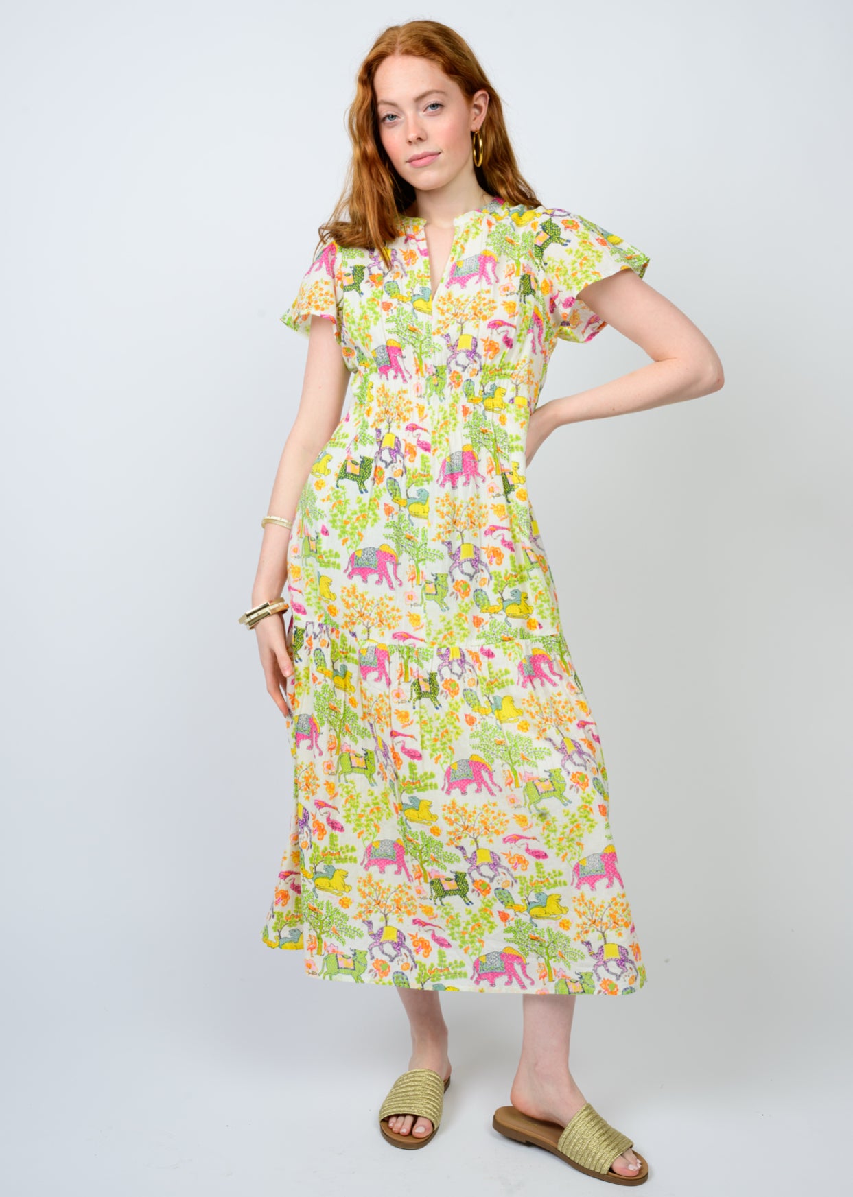 Ivory Animal Midi Dress - EXCLUSIVE – Ivy Jane Brand