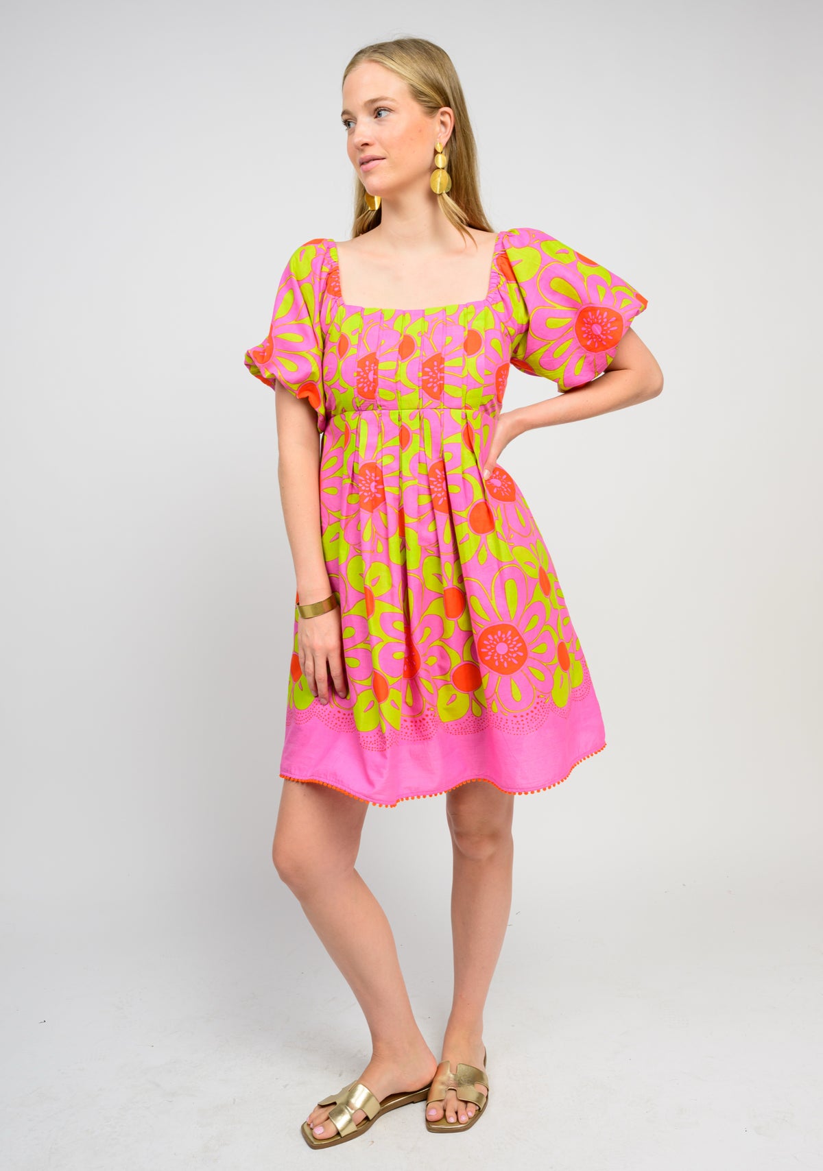 Pop Flower Border Dress