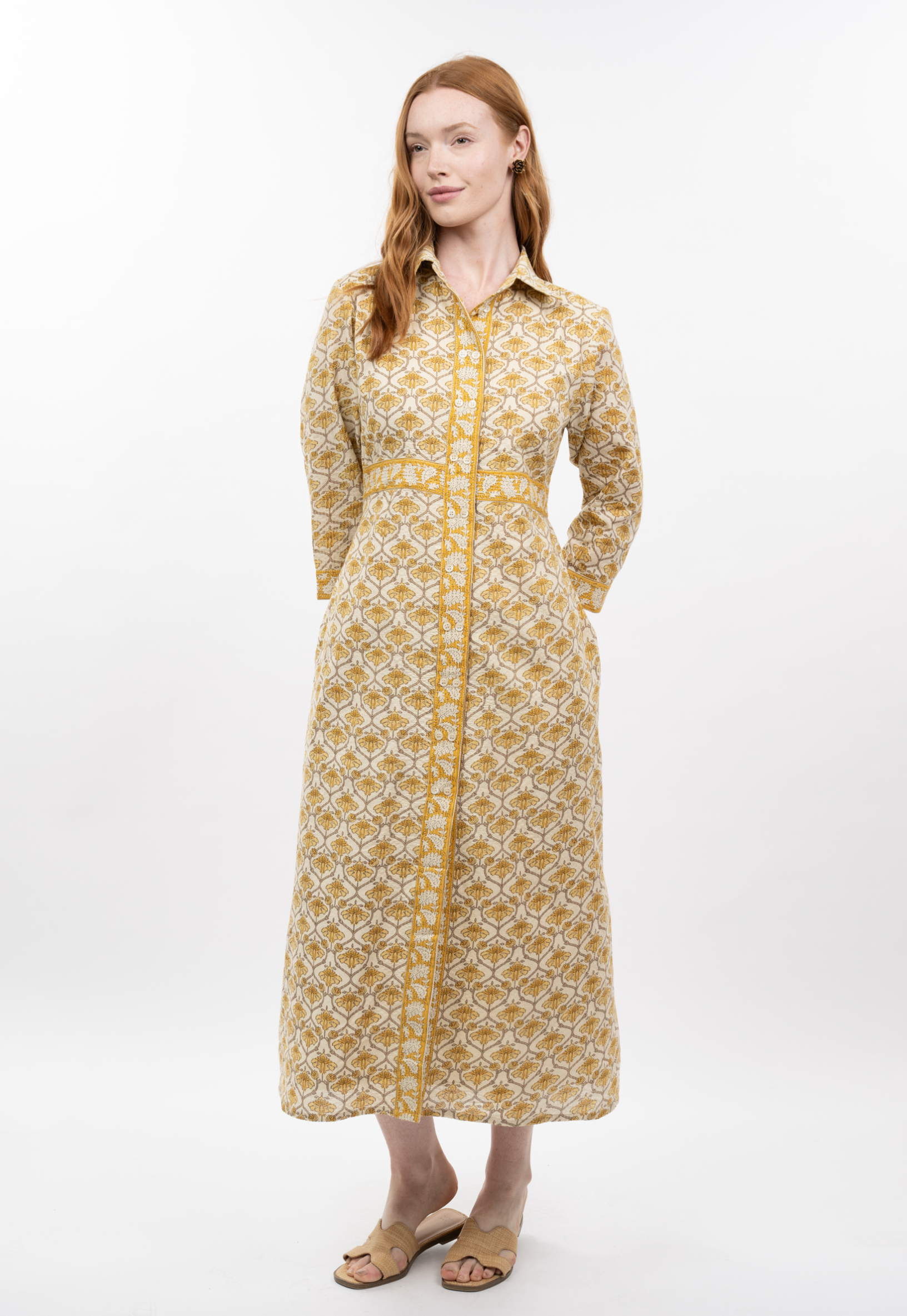 Double Button Shirt Dress