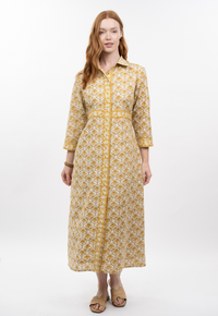 Double Button Shirt Dress
