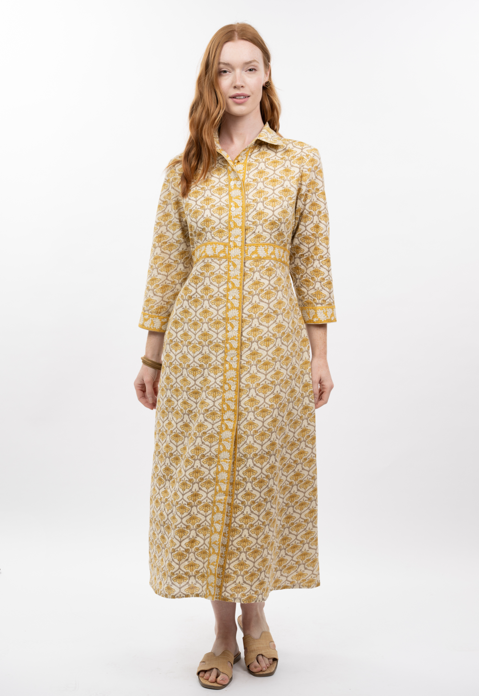 Double Button Shirt Dress