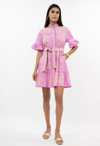 Pink Cross Stitched Dress