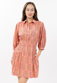 Elastic Waist Shirtdress