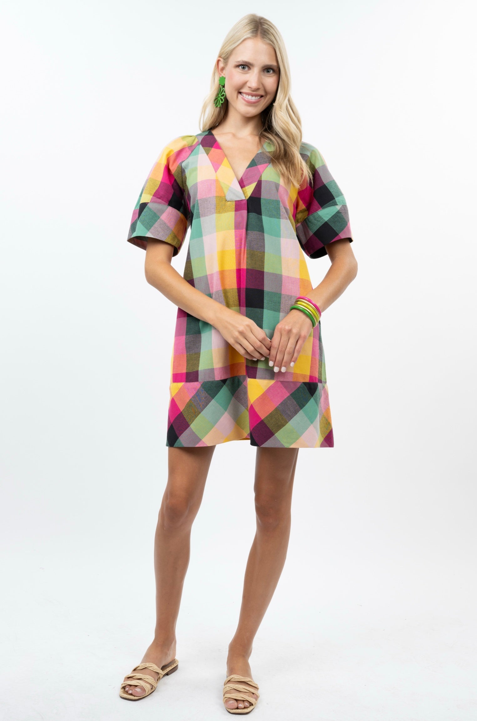 Checked Shift Dress