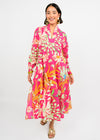Fuchsia Patio Floral Maxi Dress