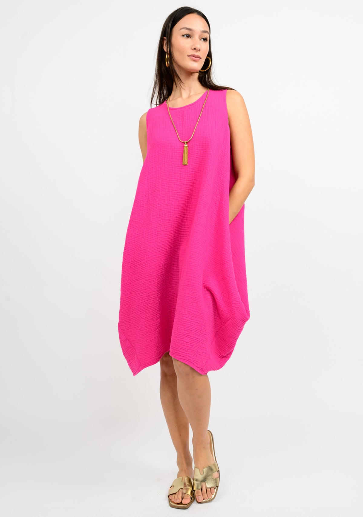 Pink Shift & Flow Sundress