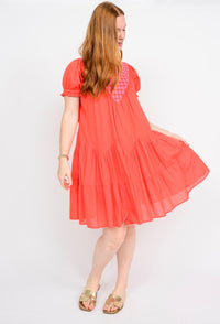 Daisy Filled Yoke Dress
