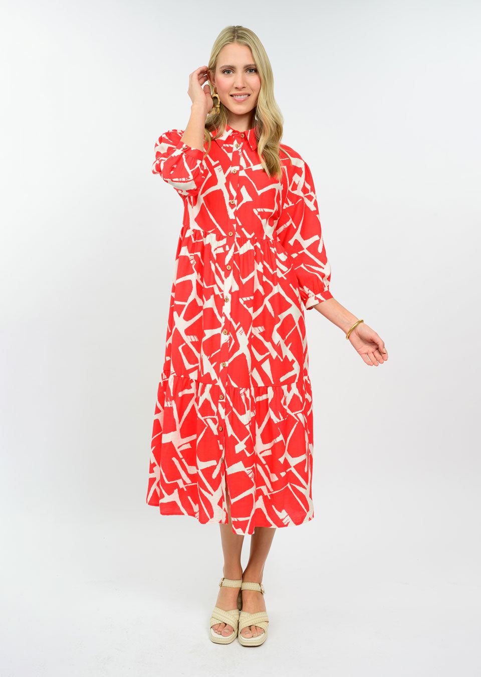 Tiered Shirt Dress