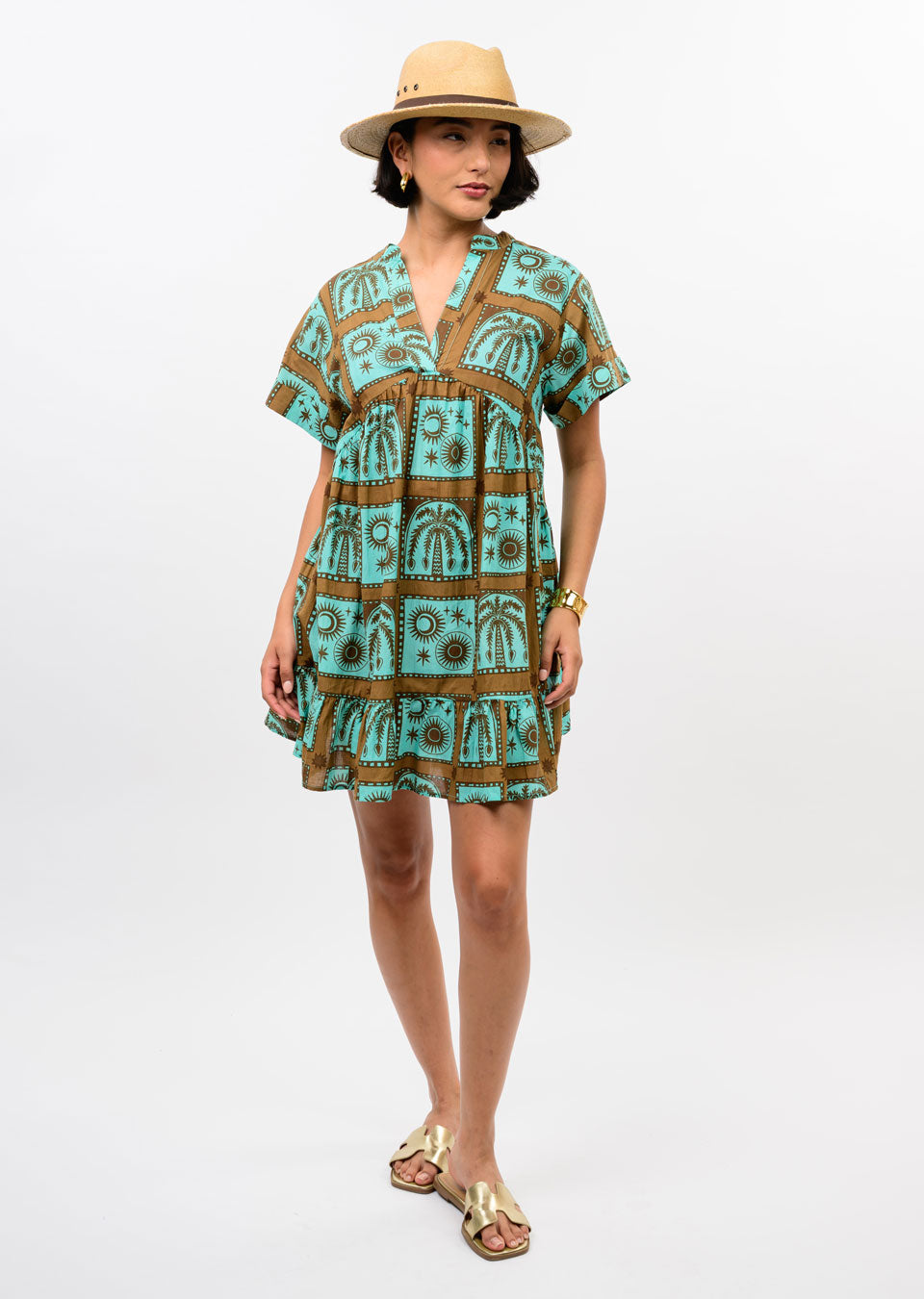 Block Tropical Dress