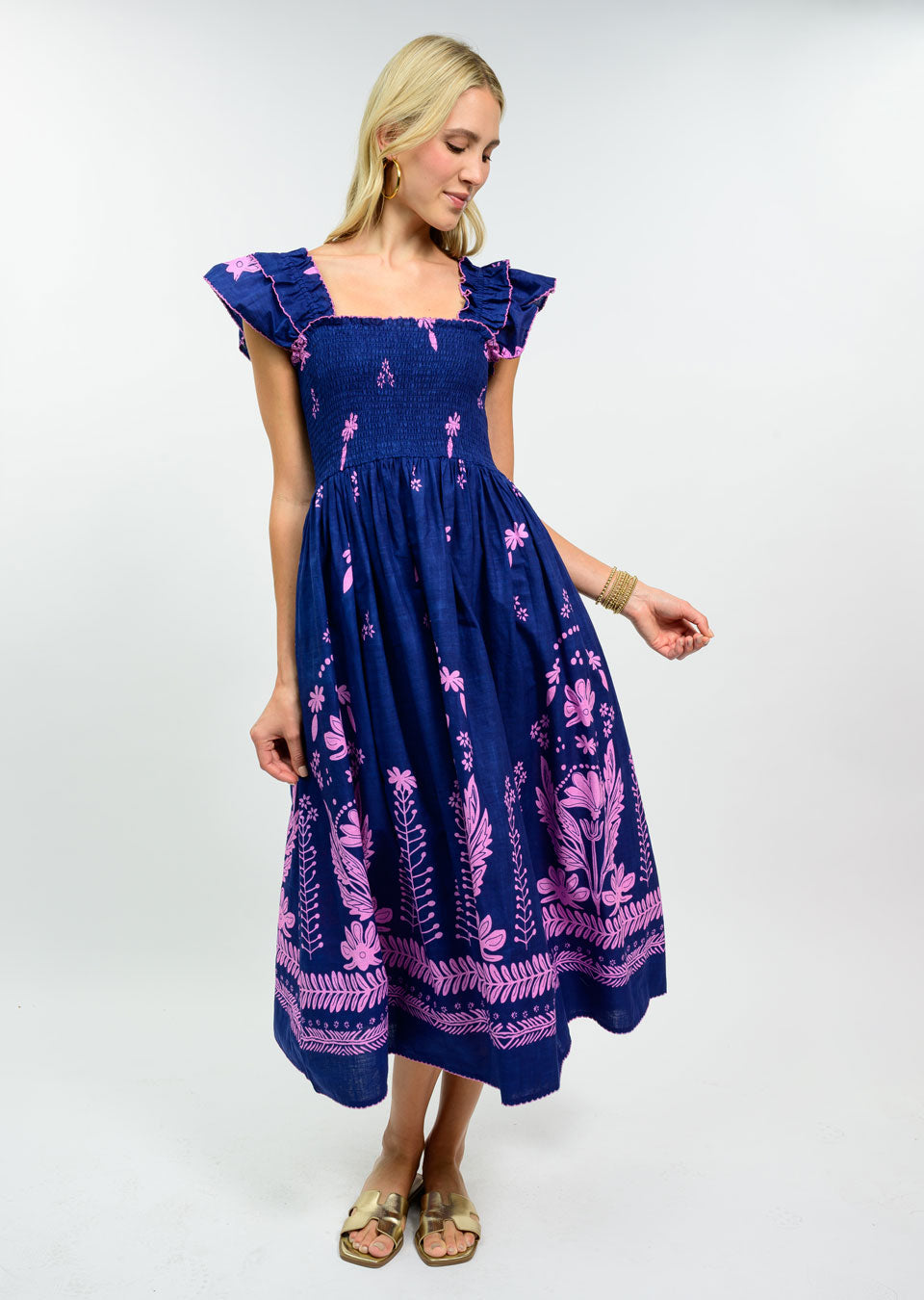 Smocked Border Dress
