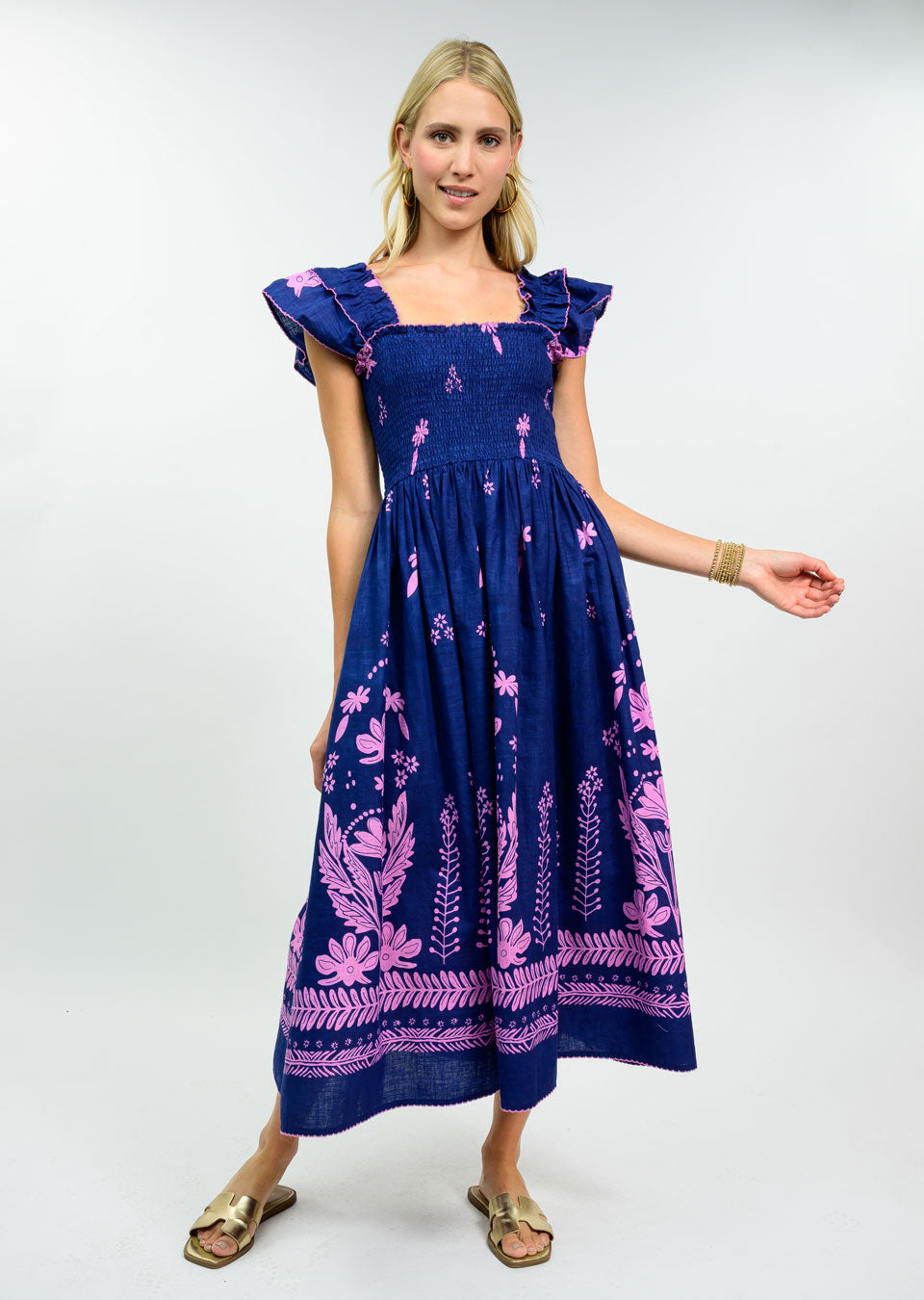 Smocked Border Dress
