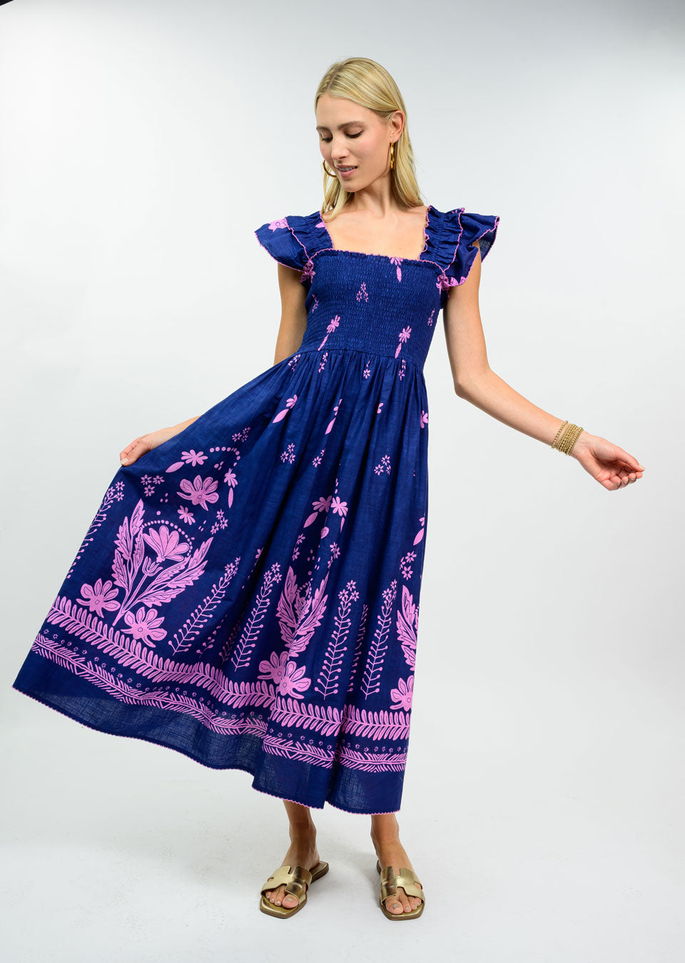 Smocked Border Dress