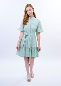 Sea Cross Stitched Dress