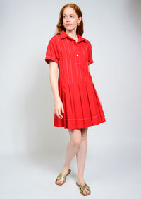 Pleated Shirt Dress