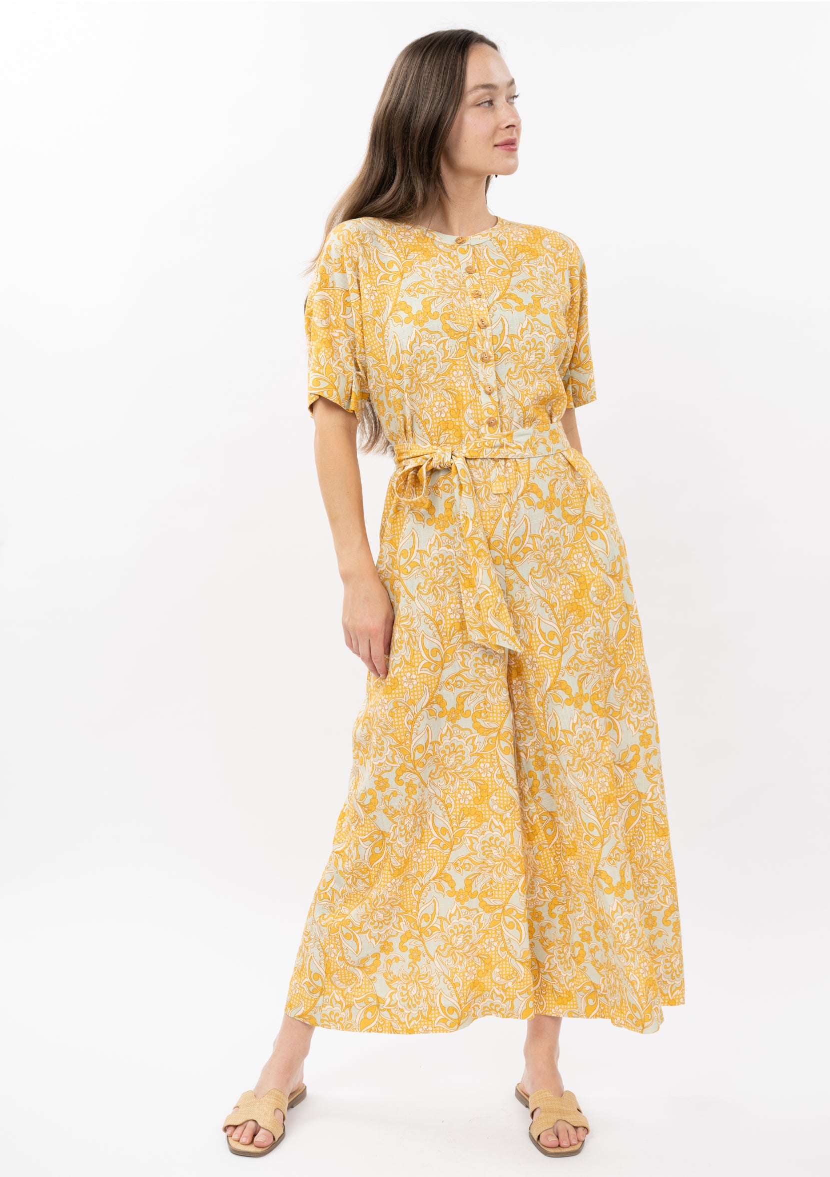 Tuck Sleeve Jumpsuit