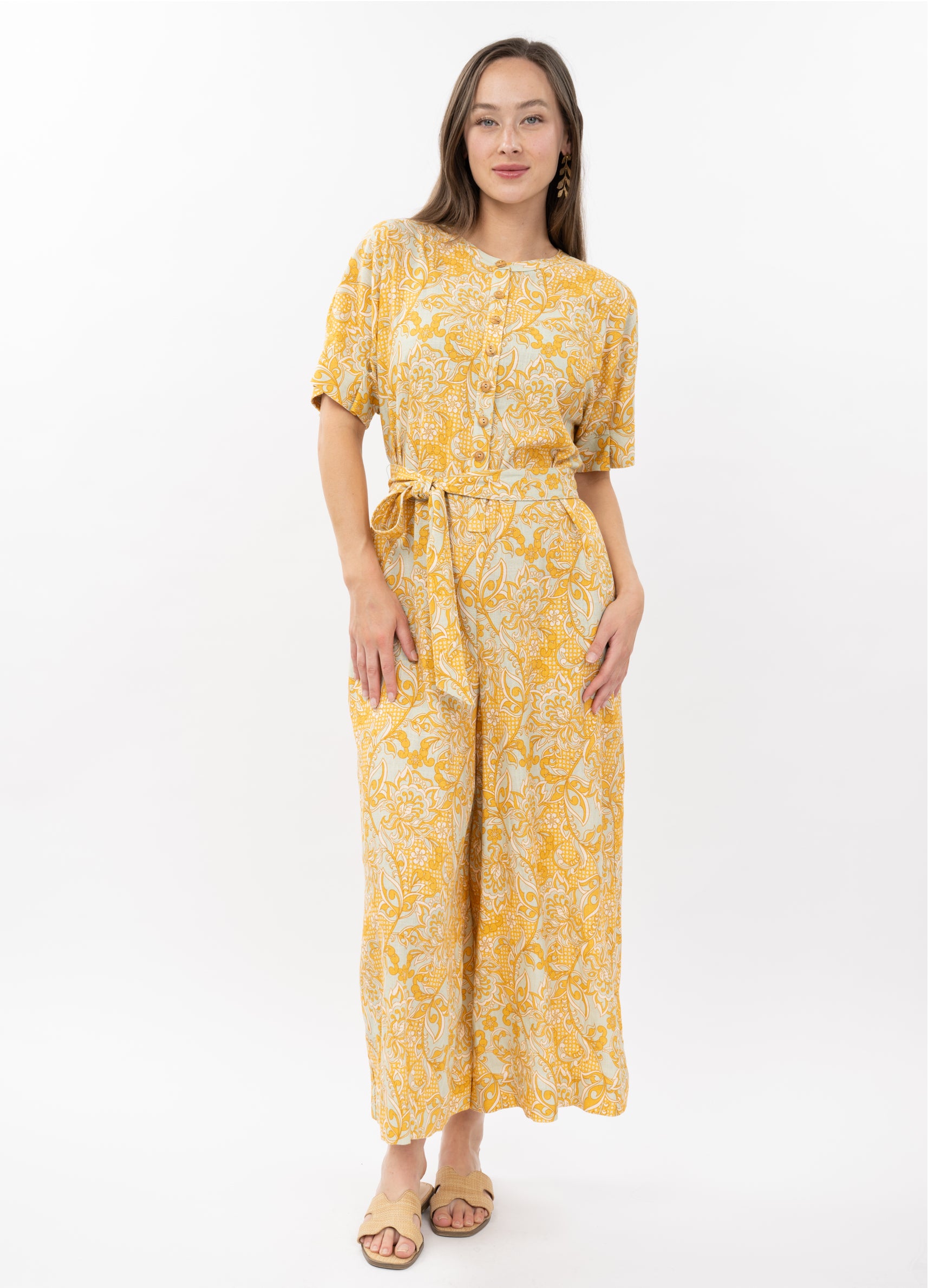 Tuck Sleeve Jumpsuit