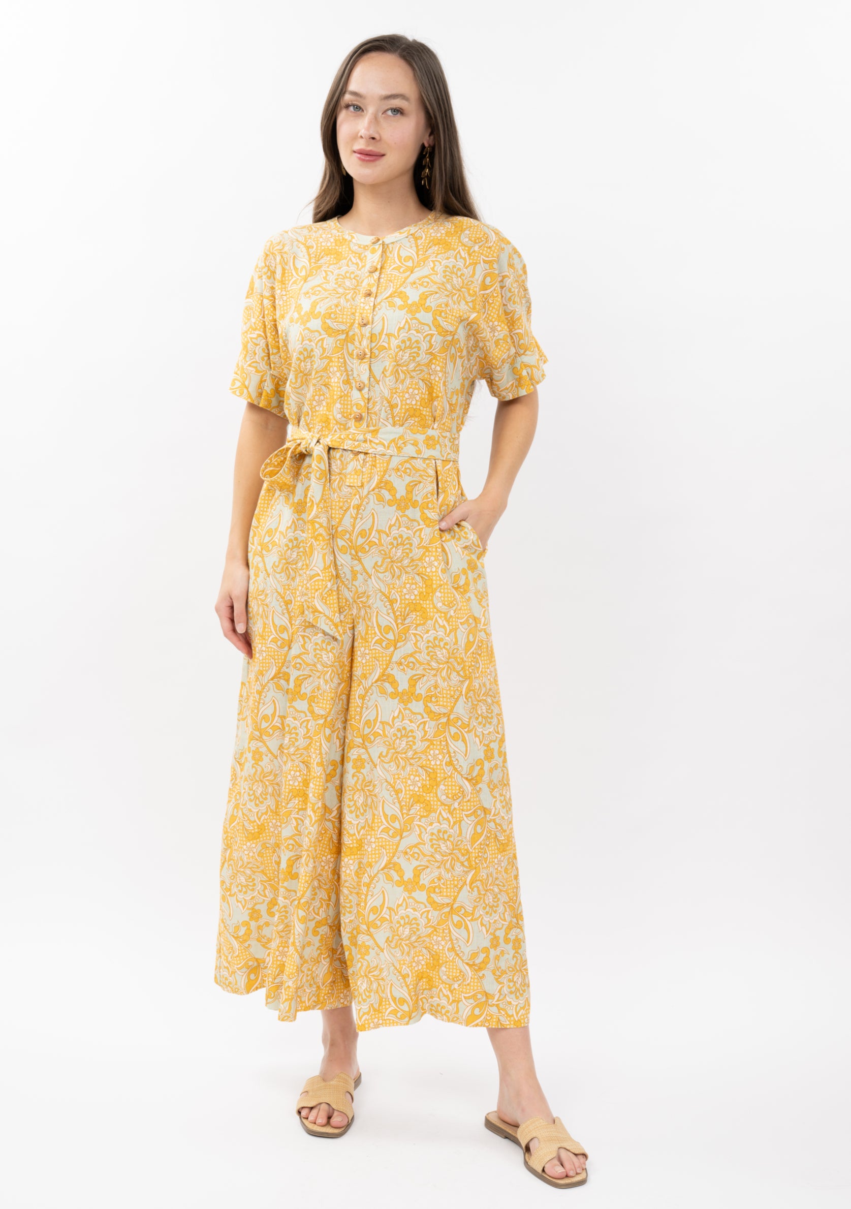 Tuck Sleeve Jumpsuit