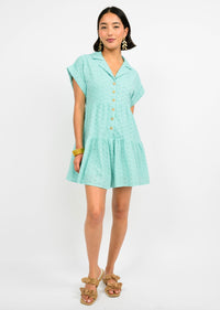 Seafoam Eyelet Romper