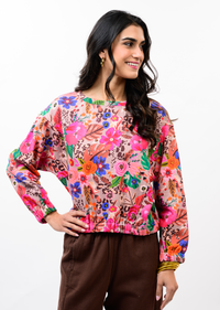 Floral Crew Neck Sweatshirt