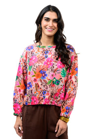 Floral Crew Neck Sweatshirt