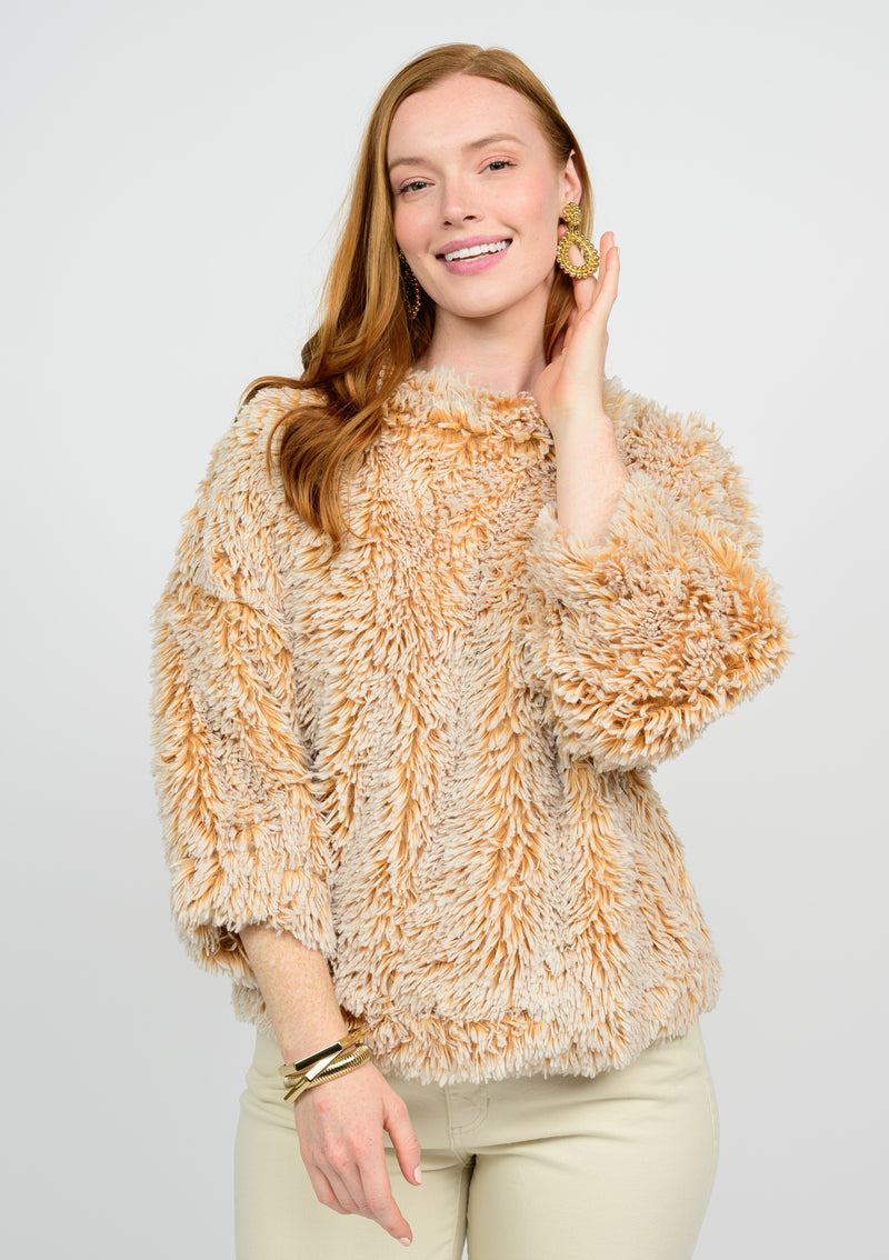 Pouf Sleeve Faux Fur Popover - EXCLUSIVE