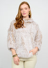 Pouf Sleeve Faux Fur Popover