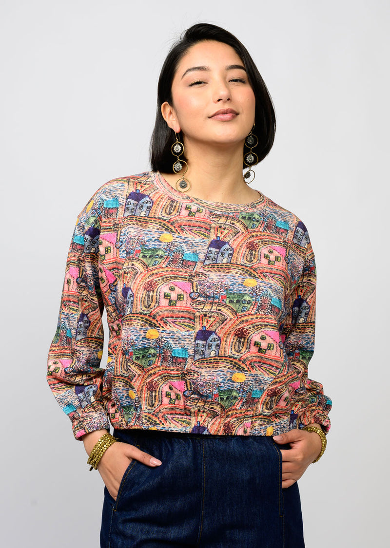 Popover Novelty Knit Top