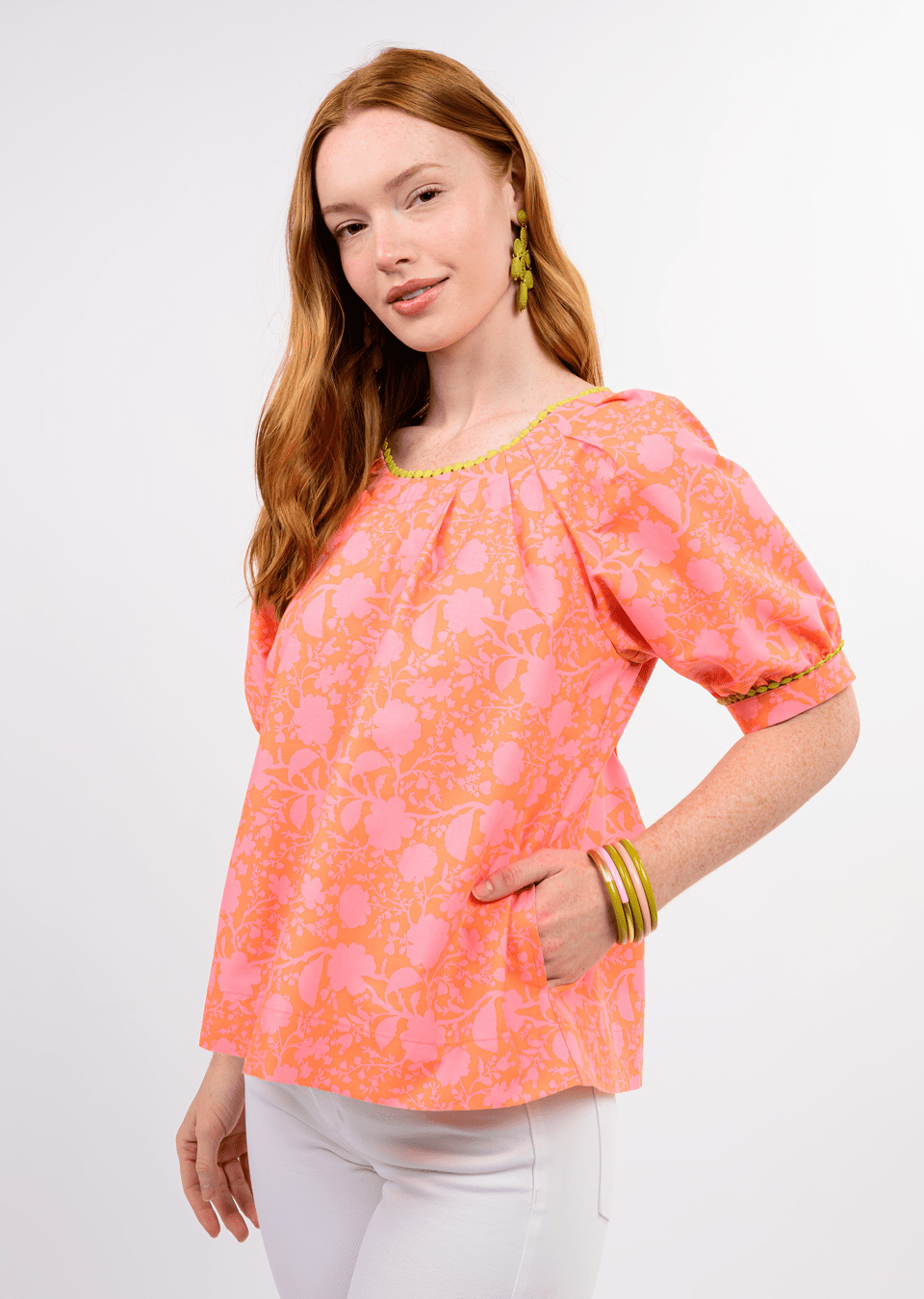 Tucked Neck Swing Top